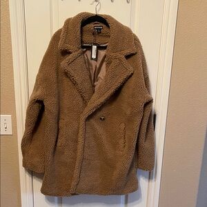 PrettyLittleThing Tan Fleece Teddy Jacket